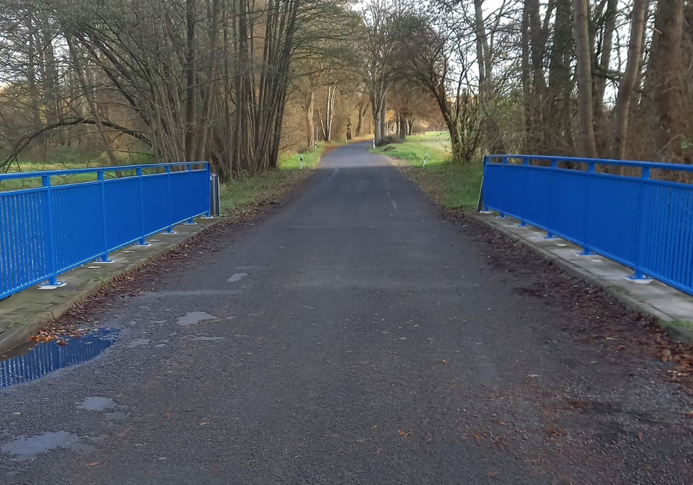 Füllstabgeländer blau